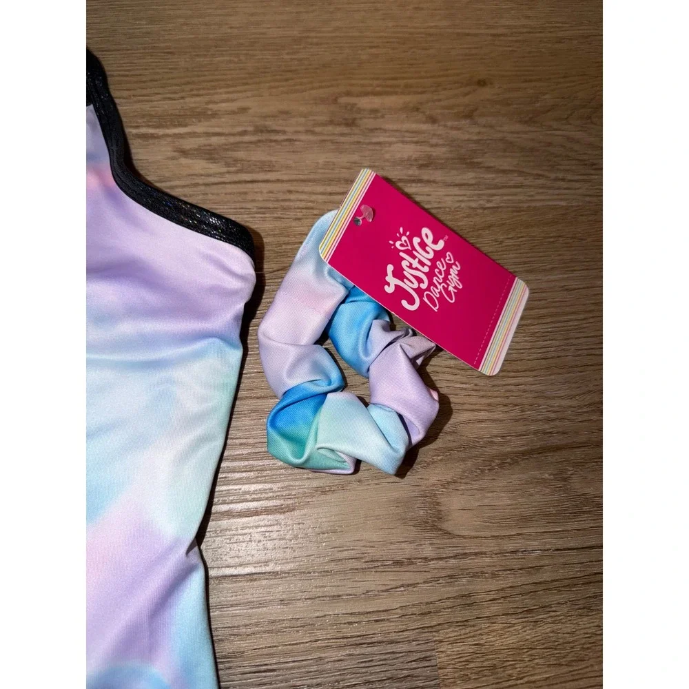 Girls Leotard with Scrunchie L 12/14